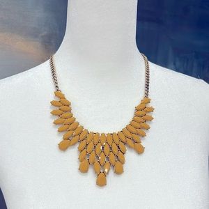 J. Crew Statement Necklace Yellow Marigold